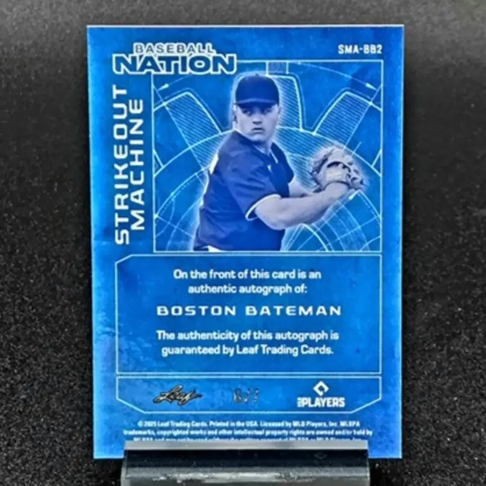 Boston Bateman 6/7 Auto Blue Strikeout Machine Refractor Orioles Top Prospect - Picture 3 of 3